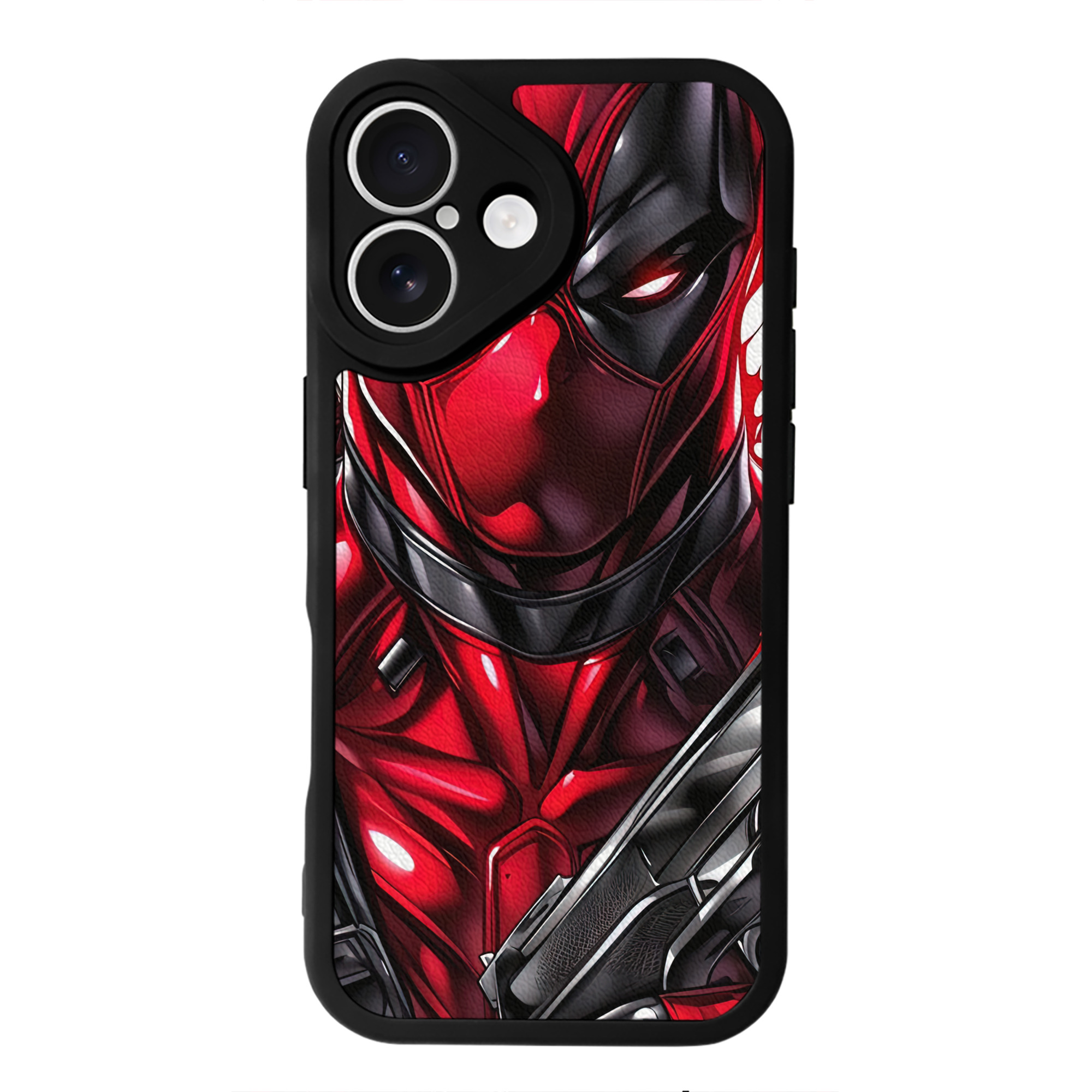 （画像用） Deadpool デッドプール 【iPhone 16シリーズ対応】シリコンスマホケース（レザー調） 材質：シリコン